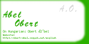 abel obert business card